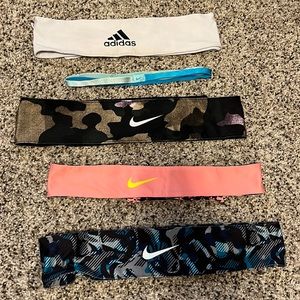 Nike and Adidas headbands